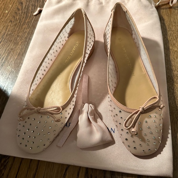 Stuart Weitzman Arabella crystal mesh ballerina Flat - Picture 2 of 5